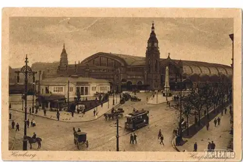 Hamburg Hauptbahnhof Ansichtskarte c1928