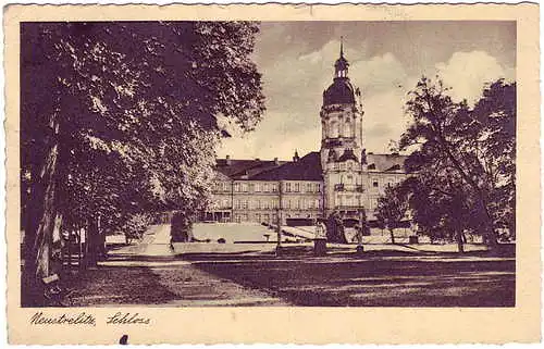 Neustrelitz Schloss Ansichtskarte 1936