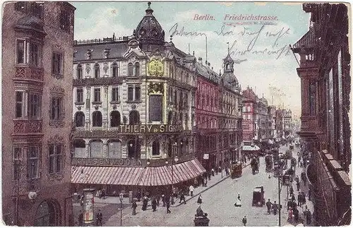 Berlin Mitte Friedrichstraße Ansichtskarte 1910