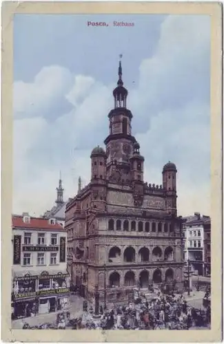 Posen Rathaus, Korbwaren-Kinderwagenhaus L. Krause Pozna