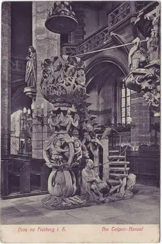 Freiberg (Sachsen) Die Tulpen-Kanzel Ansichtskarte c1918