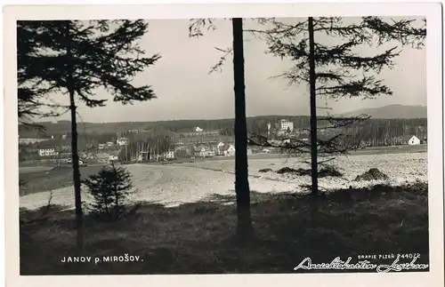 Miröschau Mirošov u Rokycan Totalansicht Janov 1940 