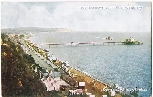 Sandown Straße am Ufer, Strand und Seebrücke