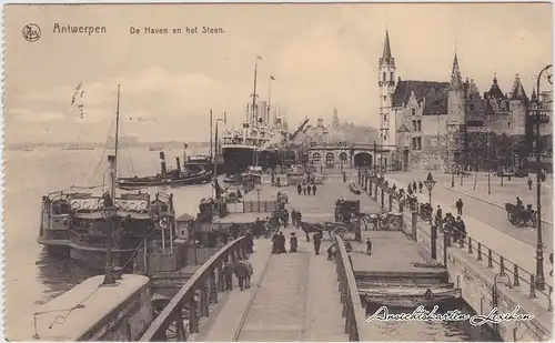 Antwerpen Hafen mit Dampfern