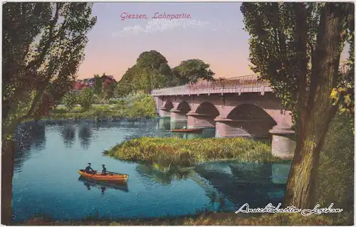 Gießen Lahnpartie mit Brücke