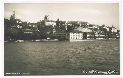 Meersburg Totalansicht am Bodensee Foto Ansichtskarte c1932
