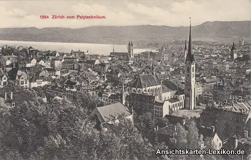 Zürich Totalansicht Ansichtskarte 1918