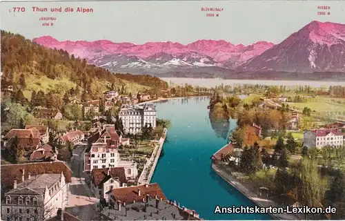 Thun Blick über die Stadt