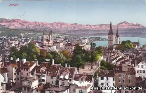 Zürich Totale Ansichtskarte c1918