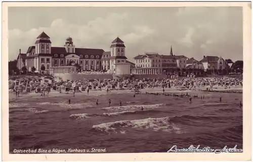 Binz (Rügen) Kurhaus u. Strand