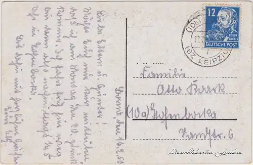 Gohlis-Leipzig Das Gohliser Schlößchen Ansichtskarte 1955