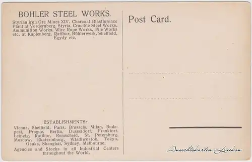 Leoben Künstlerkarte - Erzbergbau - (Bohler Steel)