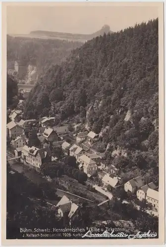 Herrnskretschen Blick auf die Stadt