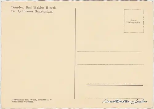 Weißer Hirsch-Dresden Bautzner Straße, Lahmanns Sanatorium