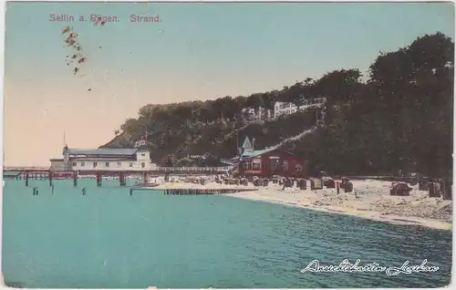 Sellin Strand, Seebrücke und Strandhalle