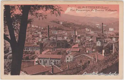 Saint-Étienne Blick auf Stadt mit Fabriken