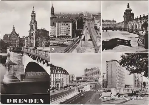 Innere Altstadt Dresden Mehrbildkarte Foto Ansichtskarte 1979