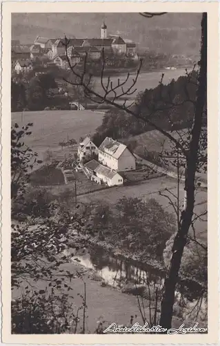 Beuron Blick auf die Stadt FOTO Ansichtskarte 1955