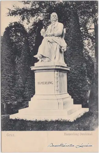 Graz Hamerling-Denkmal Ansichtskarte g1904