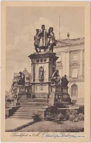 Frankfurt am Ansichtskarte Main Gutenberg-Denkmal Ansichtskarte c1914