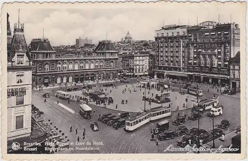 Sint-Joost-ten-Node-Brüssel Rogierplatz mit Nordbahnhof und Straßenbahn