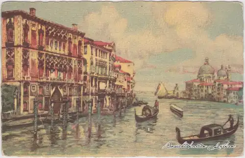 Venedig Venezia 2. Canal Grande - Palazzo Franchetti (Künstlerkarte) Ansichtskarte 1929