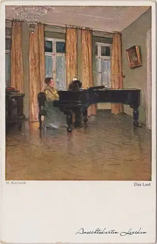 H. Borchardt: Das Lied (Künstlerkarte) Ansichtskarte Gemälde 1923