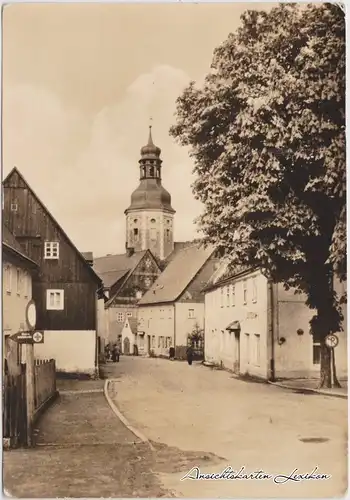 Geising Altenberg Erzgebirge Straße zur Kirche Foto Ansichtskarte 1970