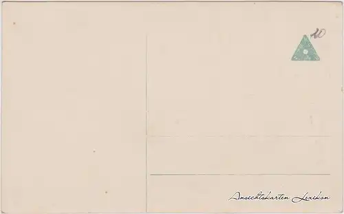 Ansichtskarte  Herzlichen Ostergruss Magd mit Henne und Weidenkätzchen 1914