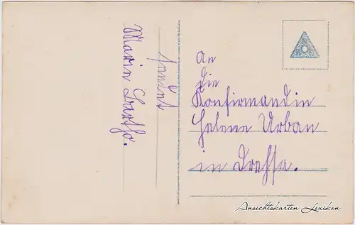  Herzlichen Mädchen Glückwunsch zur Konfirmation Ansichtskarte Mädchen 1918