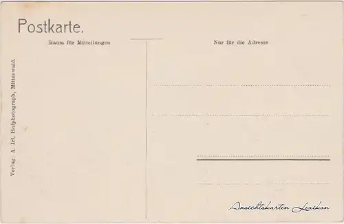 Mittenwald Mittenwald a. Isar mit Karwendel Ansichtskarte 1937