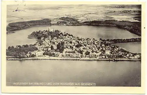 Ratzeburg Inselstadt vom Flugzeug aus gesehen