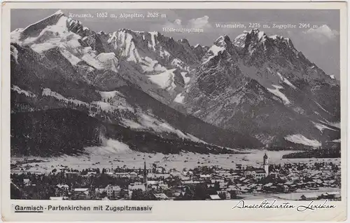Garmisch-Partenkirchen Panorama mit Zugspitzmassiv