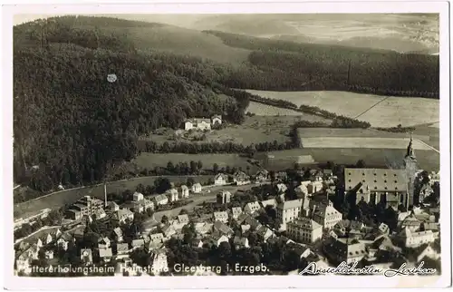 Schneeberg Luftbild Heilstätte Gleesberg