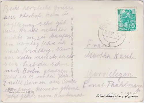 Oberhof (Thüringen) Mehrbildkarte Ansichtskarte 1961