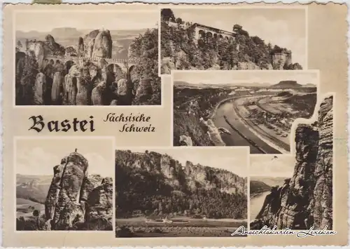 Ansichtskarte Rathen Bastei Sächsische Schweiz 