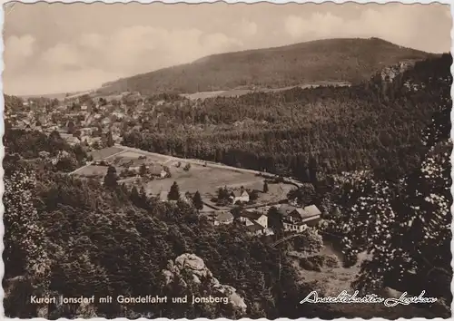 Jonsdorf Blick von den Nonnenfelsen Fotokarte Oberlausitz bei Zittau 1963