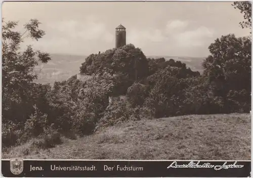 Jena der Fuchsturm Foto Ansichtskarte 1966