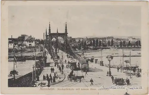 Mannheim Neckarbrücke mit neuem Hess. Bahnhof