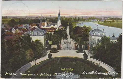 Hanau Panorama vom Schloss Philippsruhe