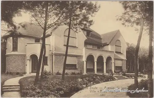 Le Zoute-Knokke-Heist Avenue du Bois et Villa