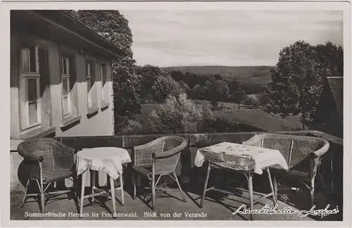 Hermes-Marktleugast Sommerfrische Hermes im Frankenwald - Blick von der Veranda