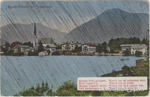 Egern-Rottach-Egern Panorama Regenkarte mit Spruch