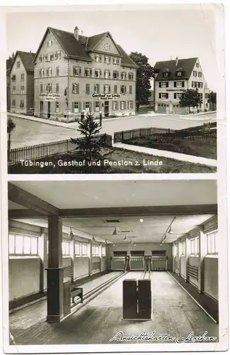 Tübingen Gatshof und Pension zur Linde 2 Bild: Kegelbahn