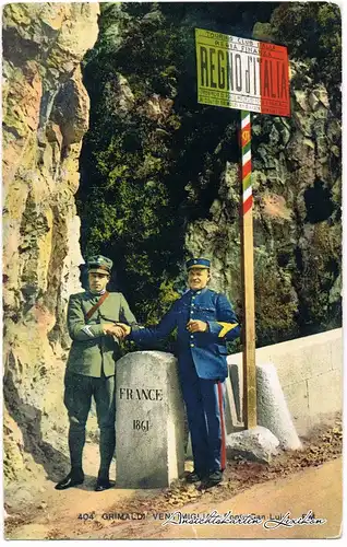 Grimaldi di Ventimiglia-Ventimiglia Grenzsoldaten Italienische - französische Grenze