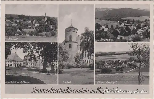 Bärenstein-Altenberg (Erzgebirge) 5 Bild: Teilansichten, Schloss und Markt