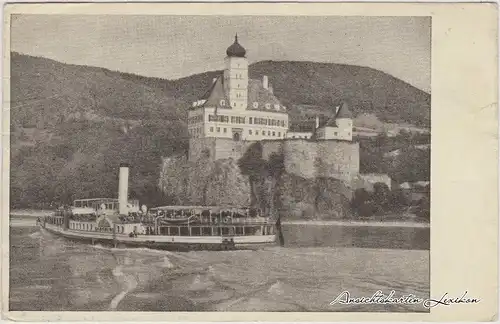 Schönbühel an der Donau-Schönbühel-Aggsbach Schlosspanorama mit Dampfer