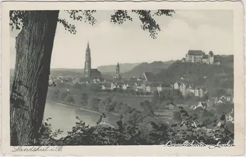 Landshut Panorama Ansichtskarte 1930