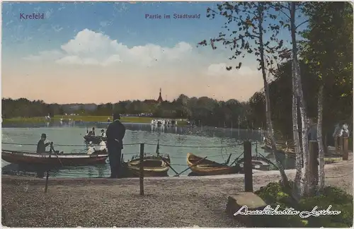 Krefeld Partie im Stadtwald - Paddelboot-Station