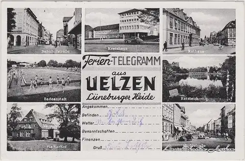 Uelzen Mehrbild: Schwimmbad, Bahnhofstraße, Ratsteich